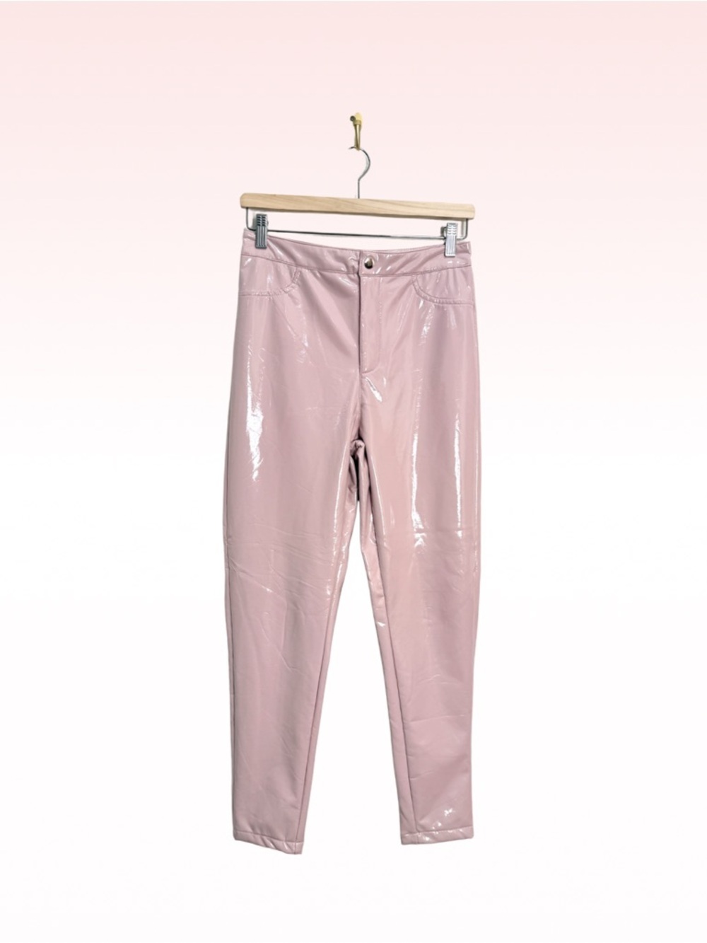MISSGUIDED Pink Faux Leather Pants (Sz 4)